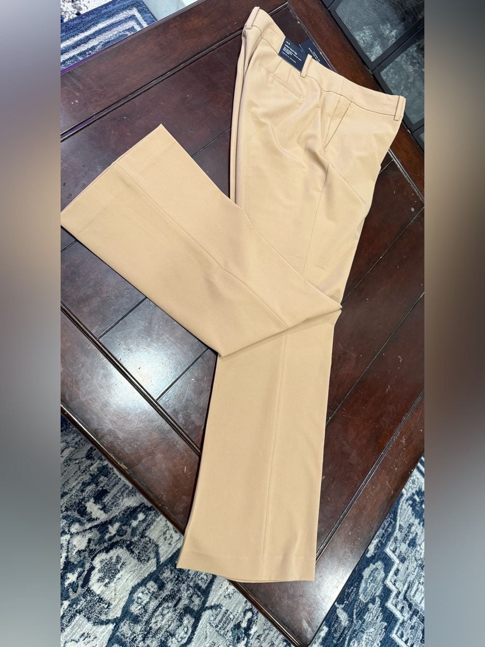 NWT Tommy Hilfiger Sutton Boot Leg Pants Tan Beige Size 16 Suit Separates